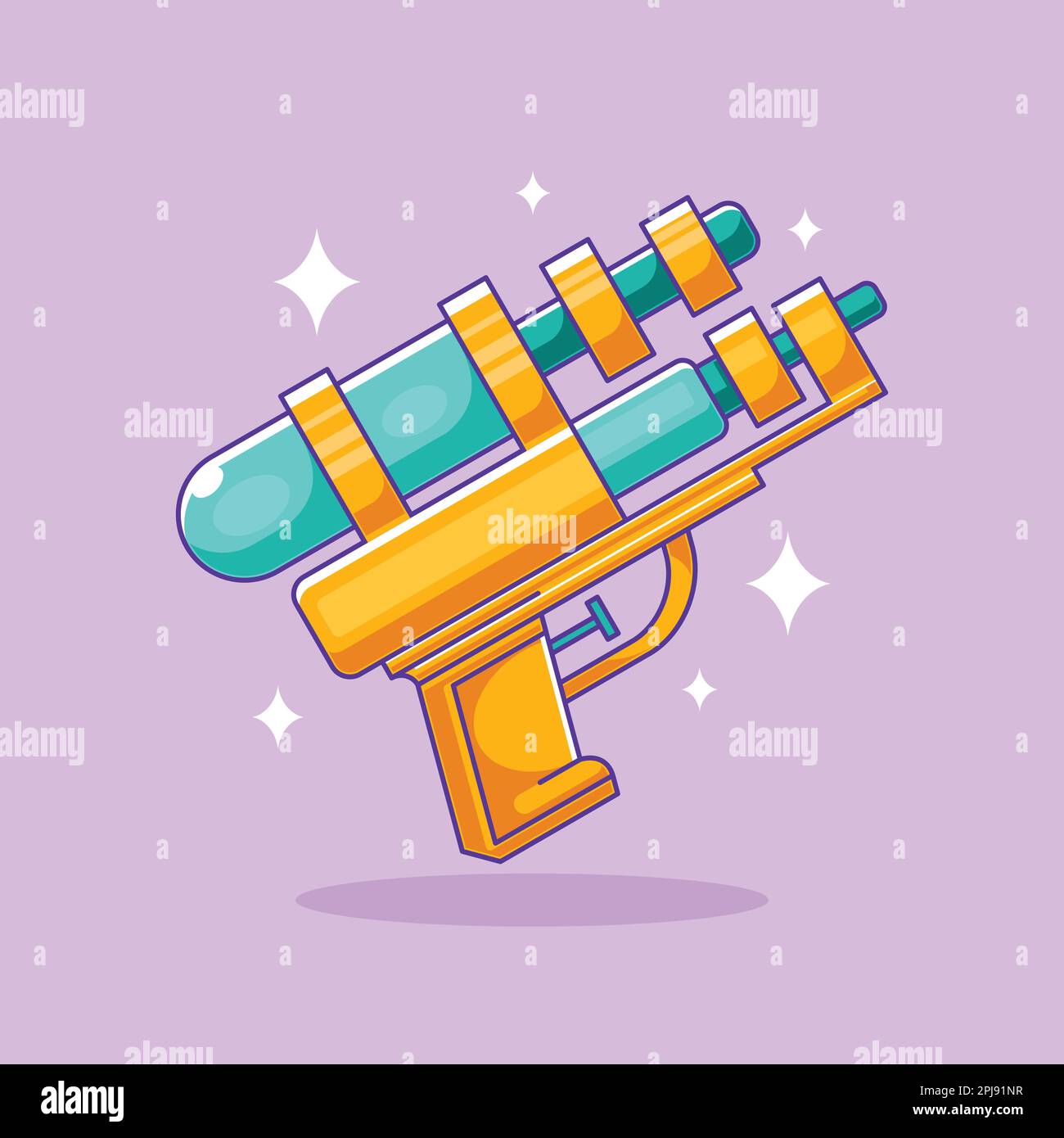 Wasserpistole beim Songkran Festival das Element für einen Grafikdesigner Stock Vektor