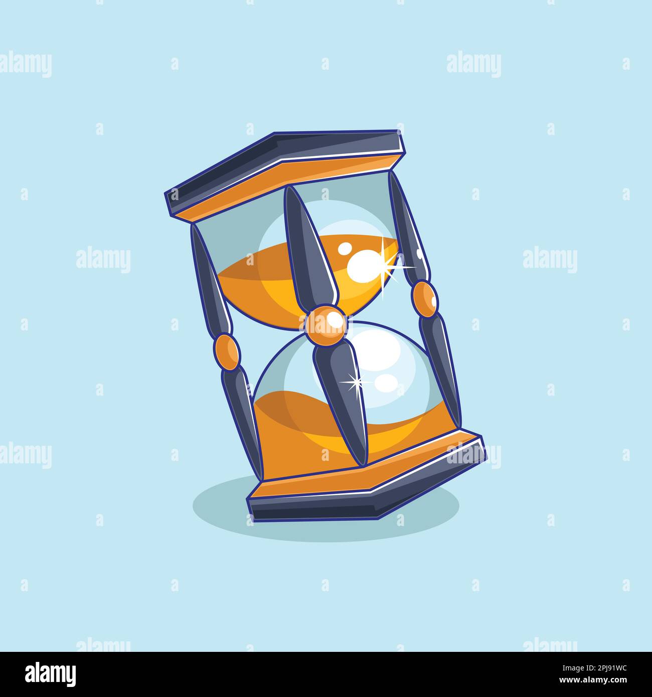 Sanduhr im Cartoon-Stil Stock Vektor