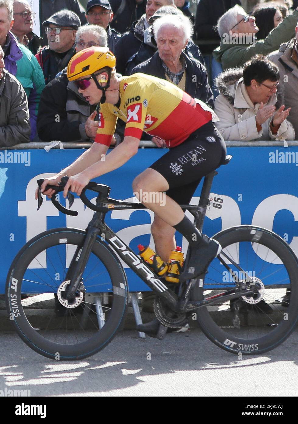 Adne Holter vom Uno-X Pro Cycling Team während des La Route Adélie de Vitré, French Cup FDJ Cycling Race am 31. März 2023 in Vitré, Frankreich - Foto Laurent Lairys/DPPI Credit: DPPI Media/Alamy Live News Stockfoto