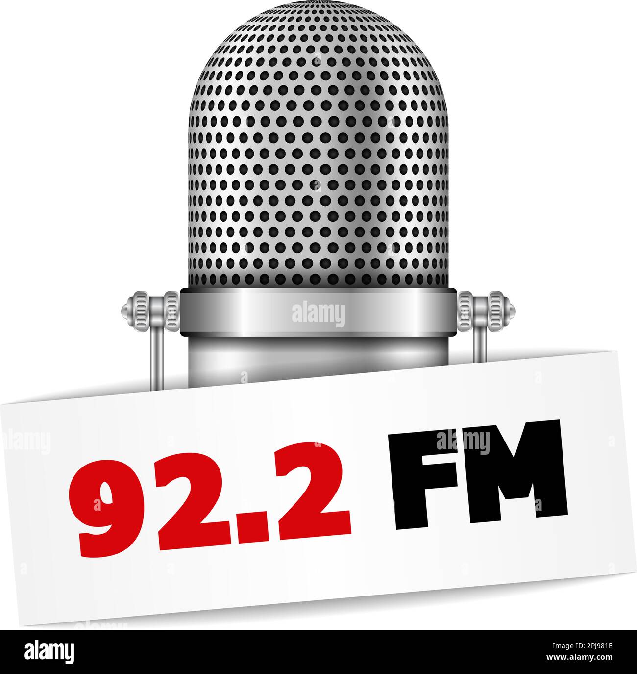 Mikrofon mit Hochfrequenz, Vektor EPS10-Abbildung Stock Vektor