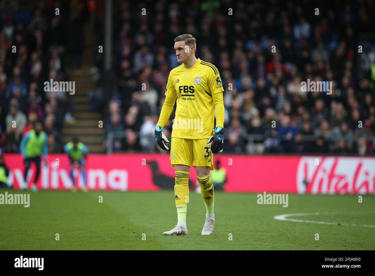 London, Großbritannien. 31. März 2023. Während des Spiels der Premier League zwischen Crystal Palace und Leicester City am 1. April 2023 im Selhurst Park, London, England. Foto: Pedro Soares. Nur redaktionelle Verwendung, Lizenz für kommerzielle Verwendung erforderlich. Keine Verwendung bei Wetten, Spielen oder Veröffentlichungen von Clubs/Ligen/Spielern. Kredit: UK Sports Pics Ltd/Alamy Live News Stockfoto