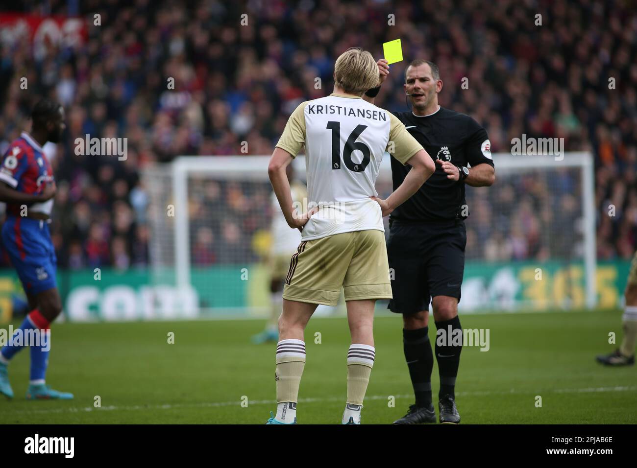 London, Großbritannien. 31. März 2023. Während des Spiels der Premier League zwischen Crystal Palace und Leicester City am 1. April 2023 im Selhurst Park, London, England. Foto: Pedro Soares. Nur redaktionelle Verwendung, Lizenz für kommerzielle Verwendung erforderlich. Keine Verwendung bei Wetten, Spielen oder Veröffentlichungen von Clubs/Ligen/Spielern. Kredit: UK Sports Pics Ltd/Alamy Live News Stockfoto