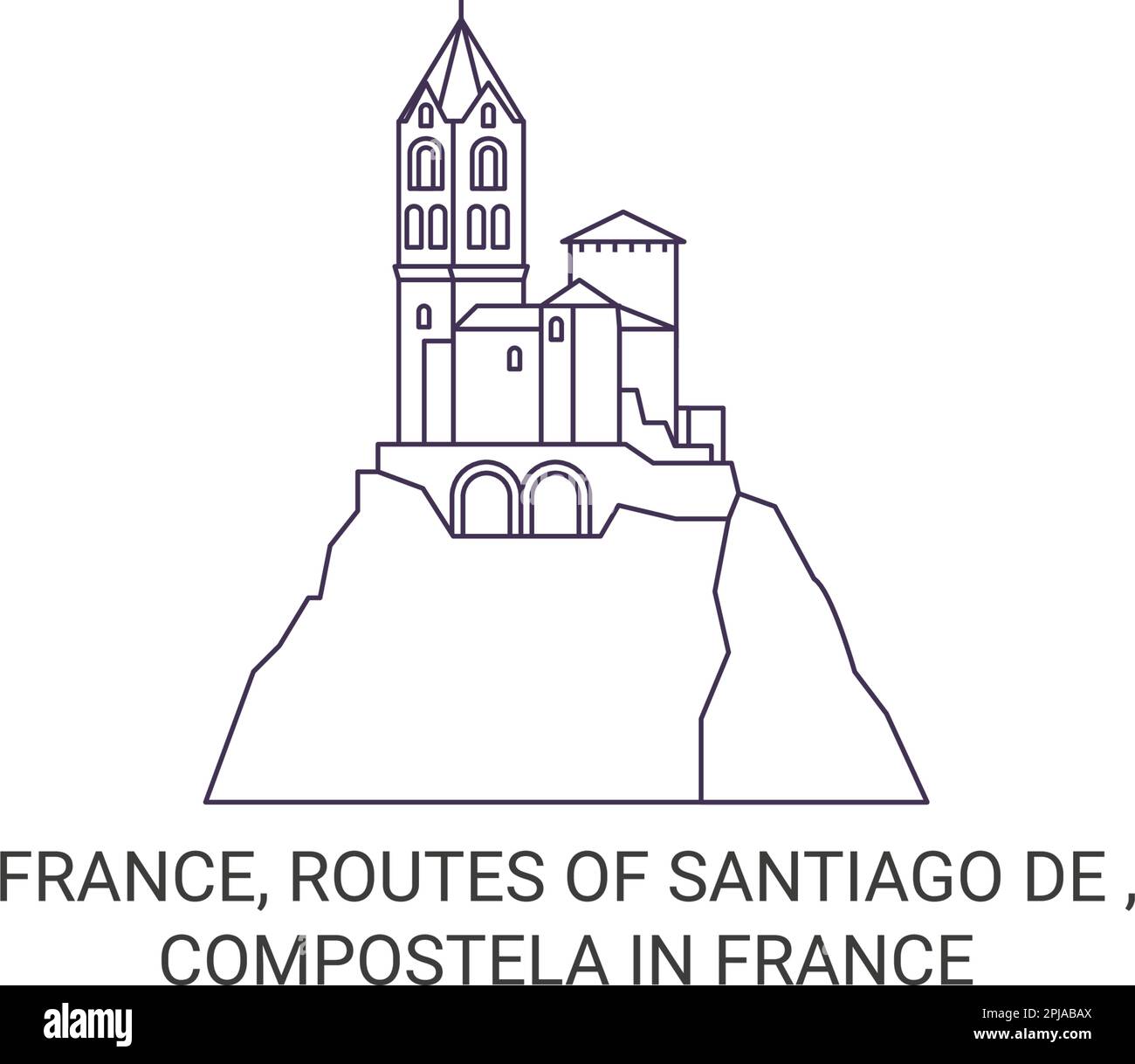 Sentiero camino de santiago Stock-Vektorgrafiken kaufen - Alamy