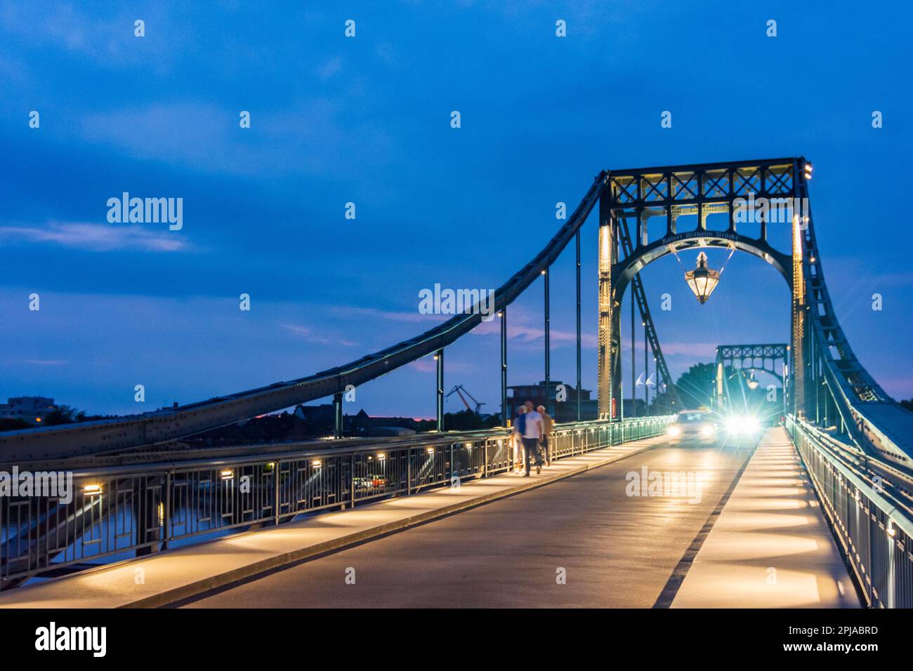 Wilhelmshaven: Kaiser-Wilhelm-Brücke in der Nordsee, Niedersachsen, Niedersachsen, Deutschland Stockfoto