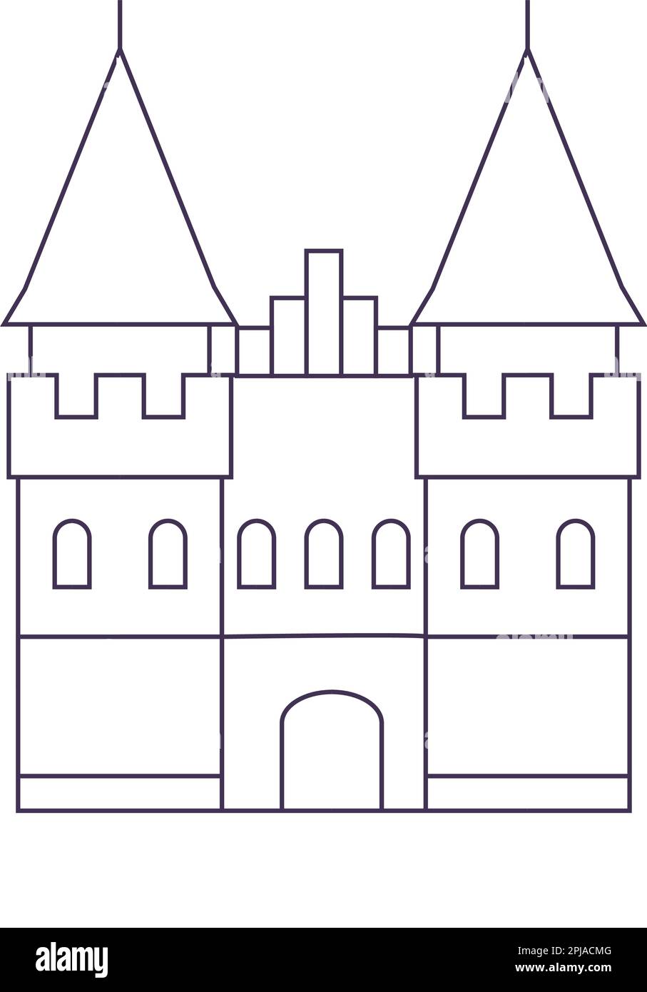 Deutschland, Burgreise-Vektordarstellung Stock Vektor