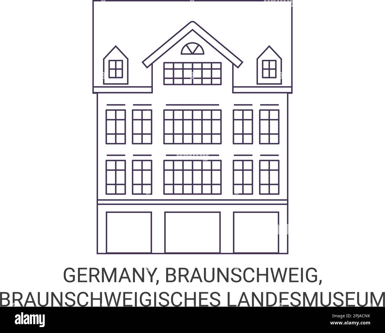 Deutschland, Braunschweig, Braunschweigisches Landesmuseum Stock Vektor