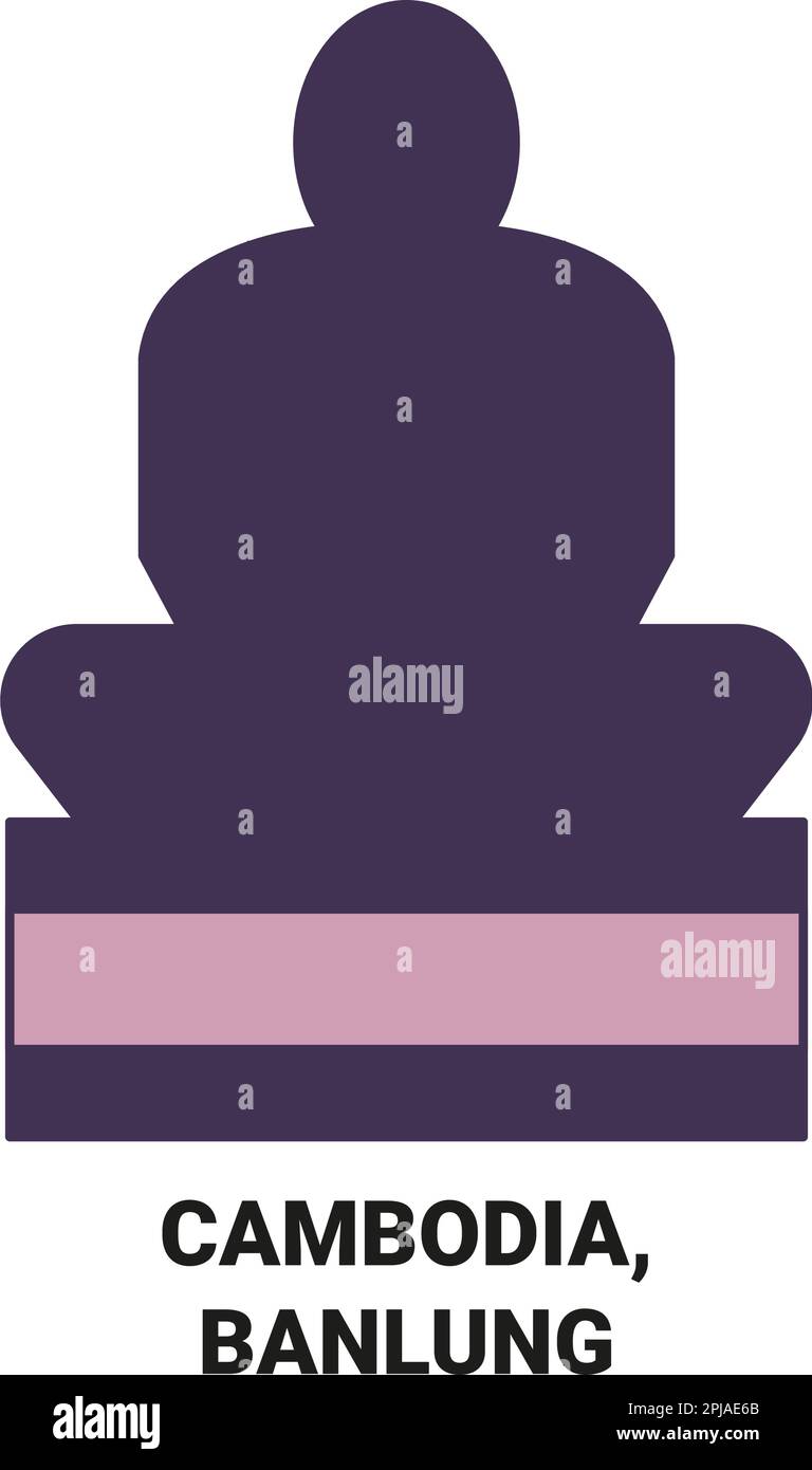 Kambodscha, Banlung Travel Landmark-Vektordarstellung Stock Vektor