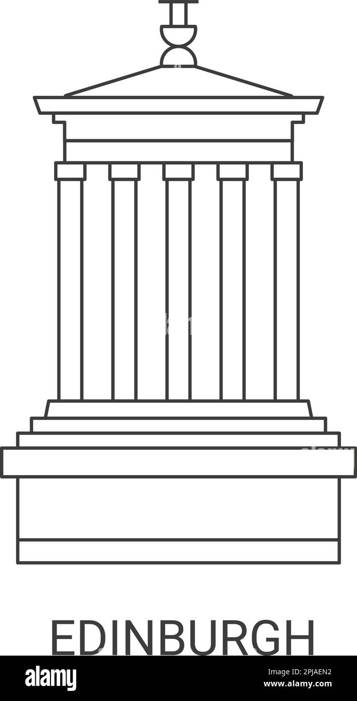 Vektordarstellung für Reiseziele in Großbritannien und Edinburgh Stock Vektor