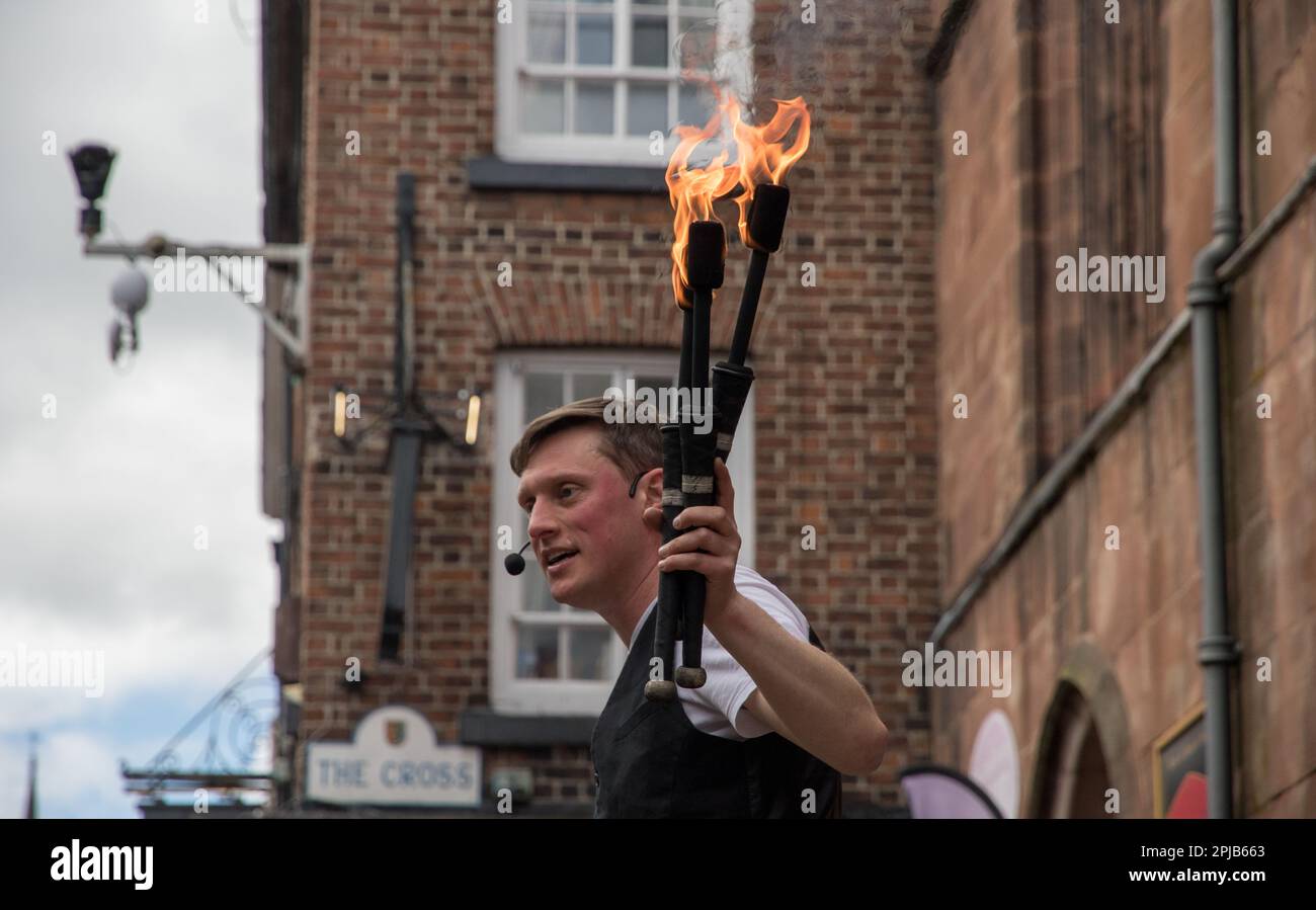 Sehenswürdigkeiten von Chester City, Cheshire, Nordwestengland Stockfoto