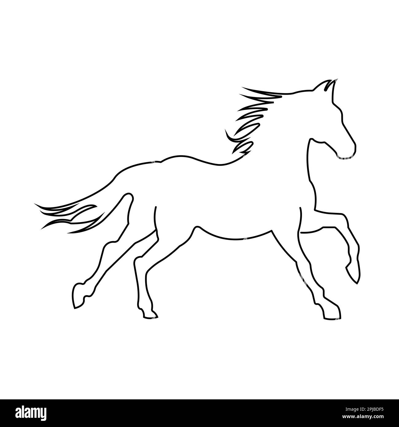 Design der Vektorvorlage für Pferdelogo Stockfoto