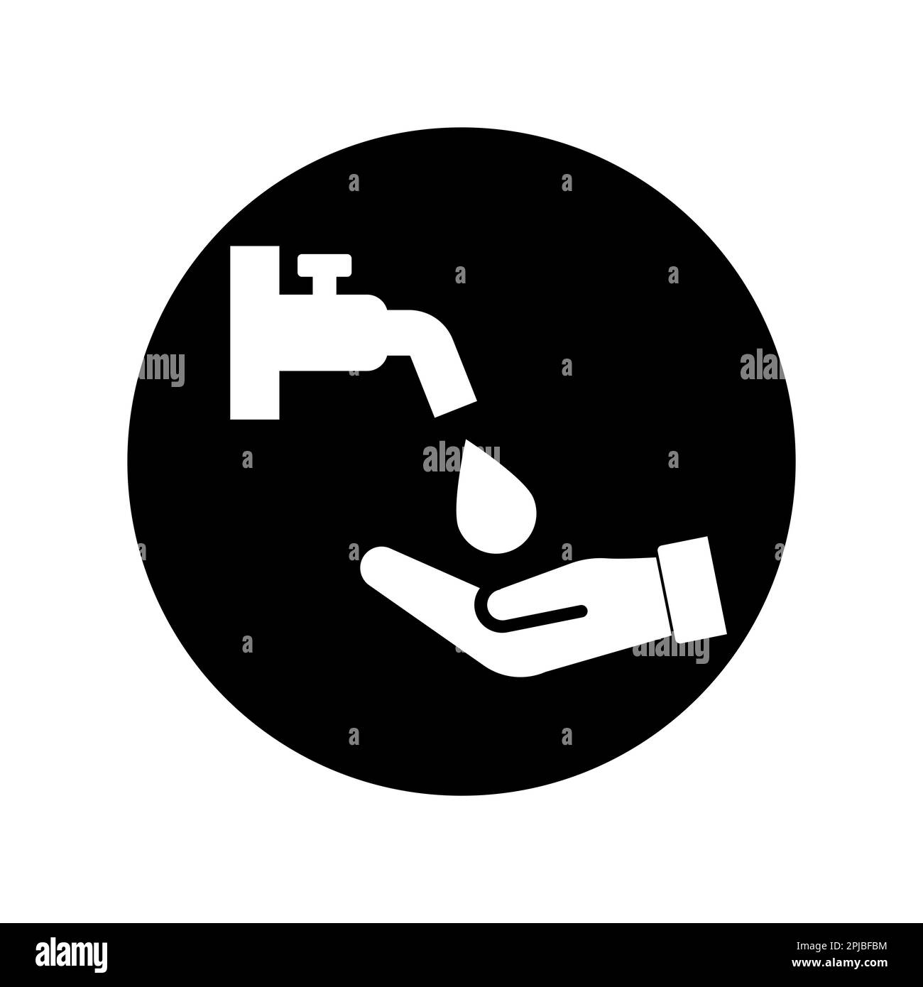 Symbol für Verschmutzung oder Säuberung vor dem Gottesdienst im islamischen Religionsvektor-Bildsymbol-Design Stockfoto