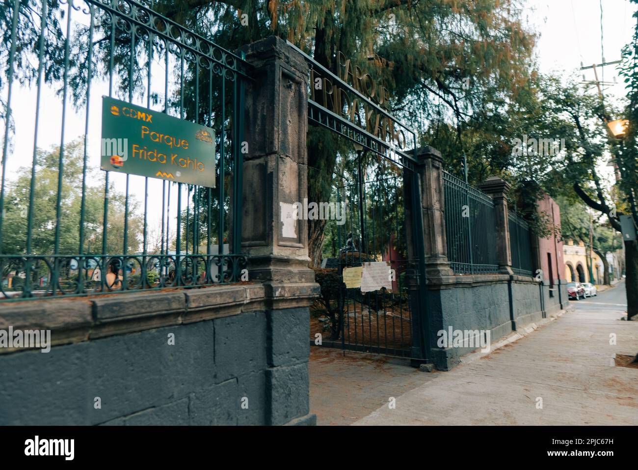 Mexiko-Stadt - februar 2023: Frida Kahlo und Diego Rivera Statuen im Parque Frida Kahlo in Coyoacan . Hochwertiges Foto Stockfoto