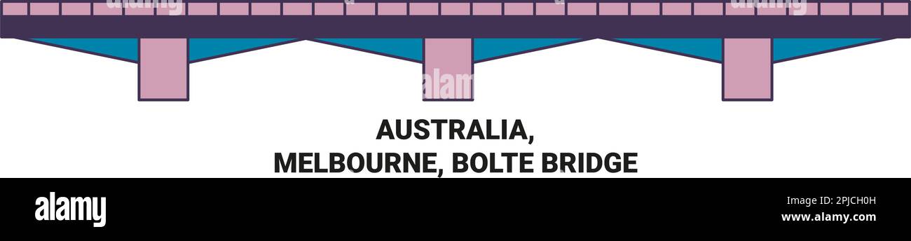 Vektorgrafik für Australien, Melbourne, Bolte Bridge Stock Vektor