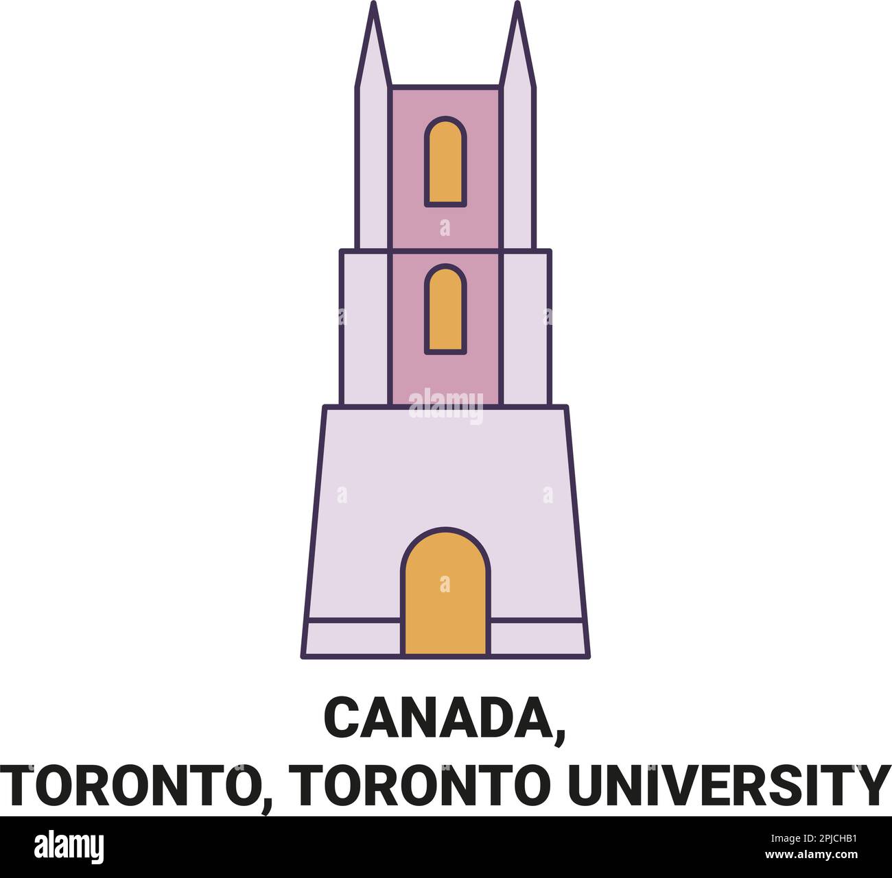 Vektordarstellung für Reiseziele der Canada, Toronto University Stock Vektor