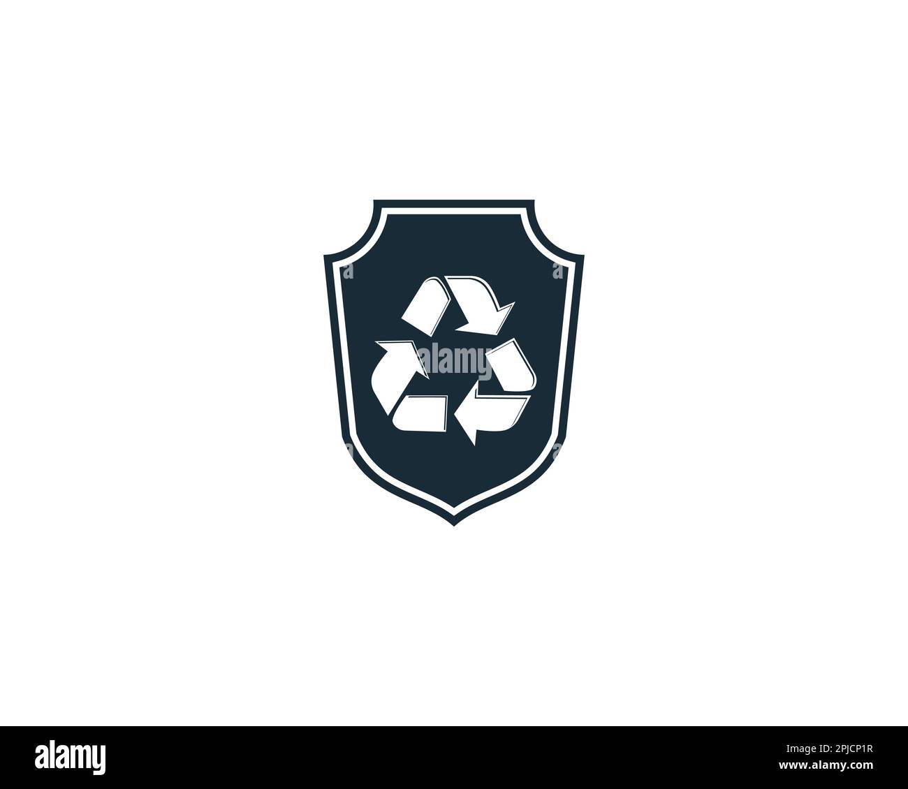 Logo-Vorlage Für „Recycling Shield Icon Vector“ Stock Vektor