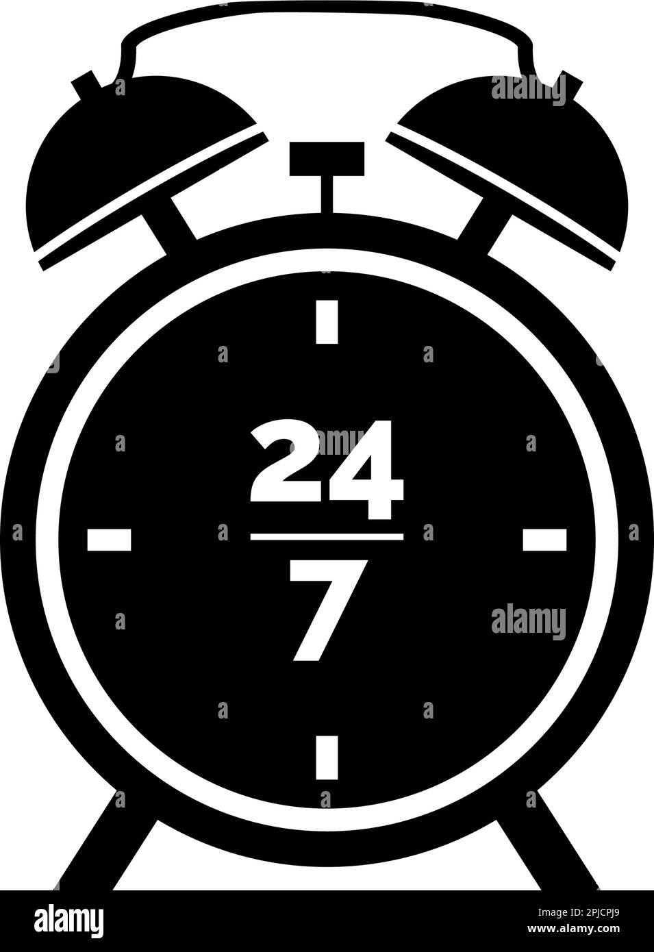 Öffnen Sie 24-7 Symbol Vector Logo Template Illustration Design Stock Vektor