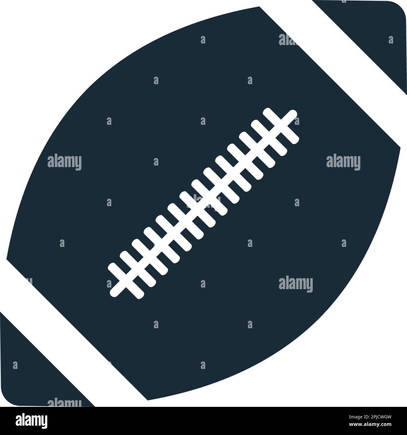 American Football, Rugby Ball Icon Vector Logo Template Illustration Design Stock Vektor