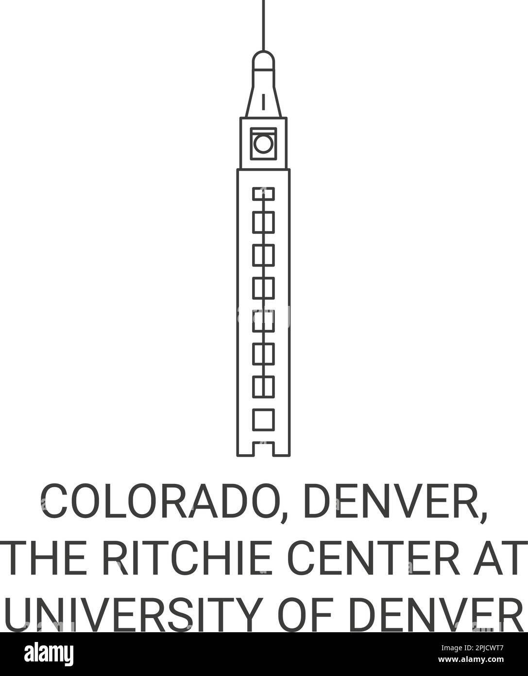 USA, Colorado, Denver, das Ritchie Center an der University of Denver, ein beliebtes Reiseziel Stock Vektor