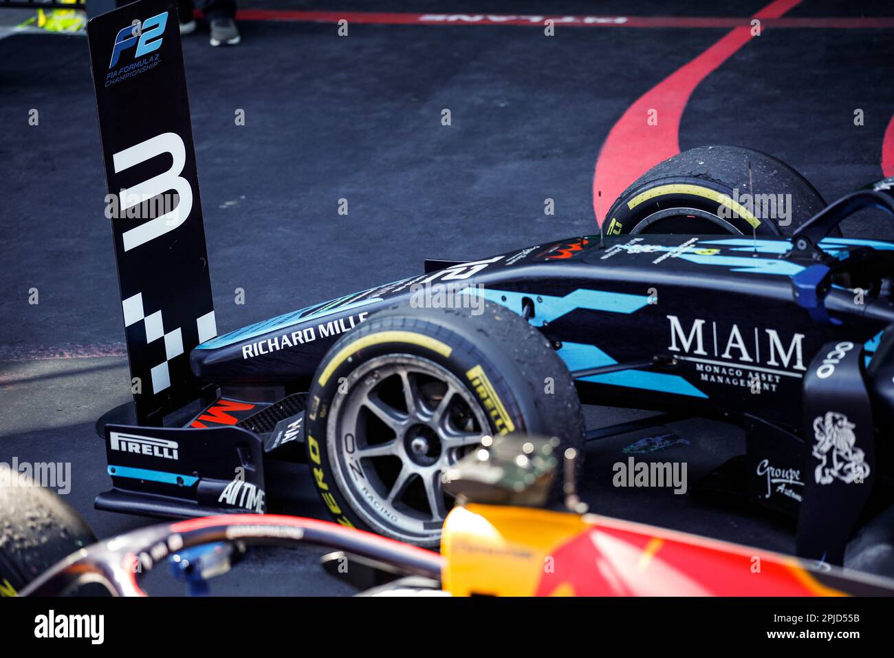 12 LECLERC Arthur (mco), DAMS, Dallara F2, während der 3. Runde der FIA Formel-2-Meisterschaft 2023 vom 31. März bis 2. April 2023 auf dem Albert Park Circuit in Melbourne, Australien – Photo Xavi Bonilla/DPPI Stockfoto