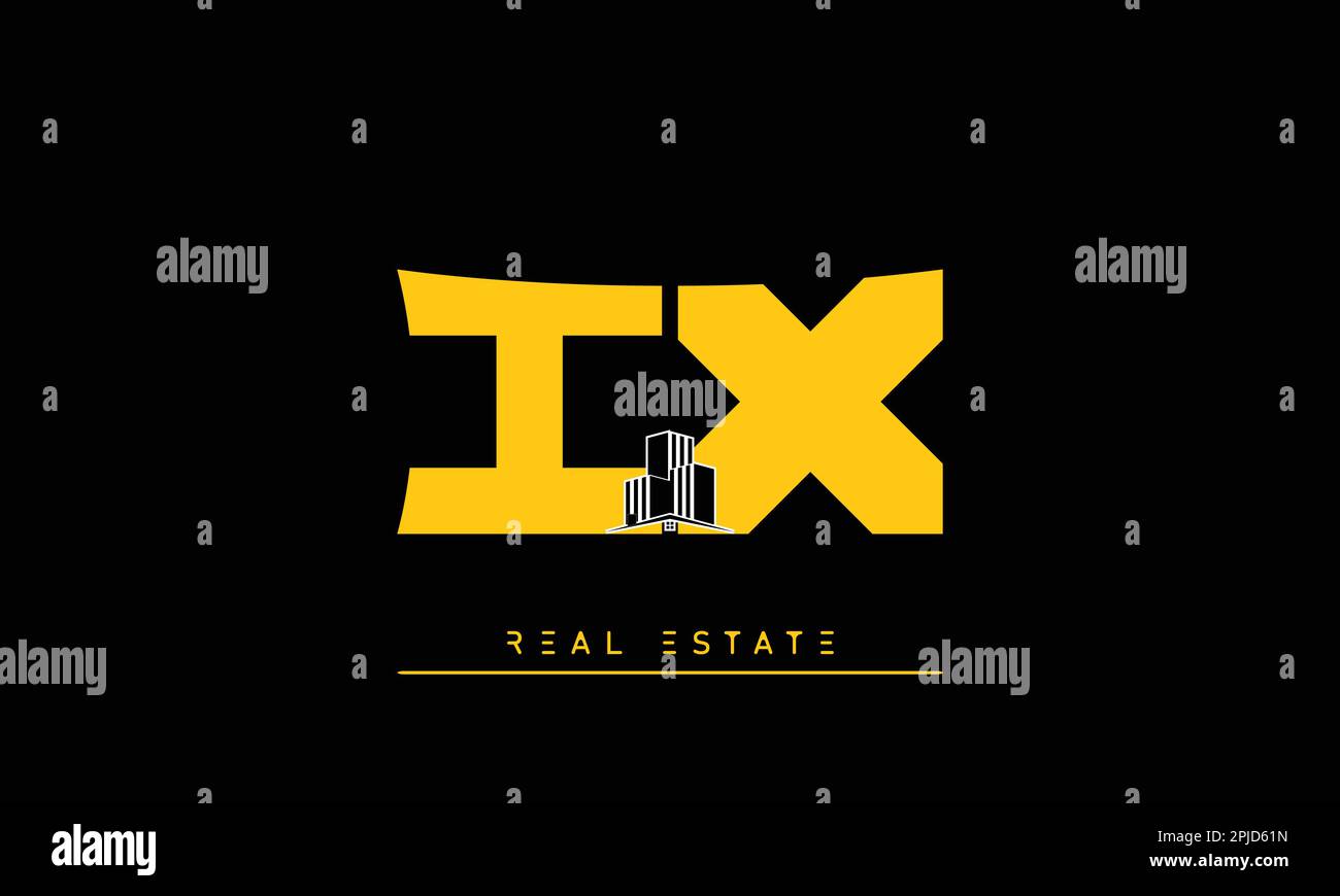 Immobilienbriefe Initialen Monogramm Logo IX , XI Stock Vektor