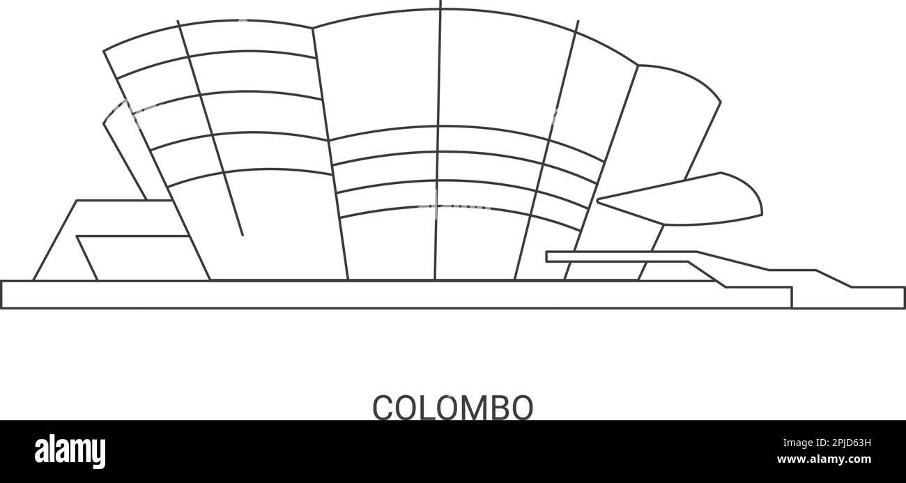 Sri Lanka, Colombo, Wegweiser-Vektordarstellung Stock Vektor