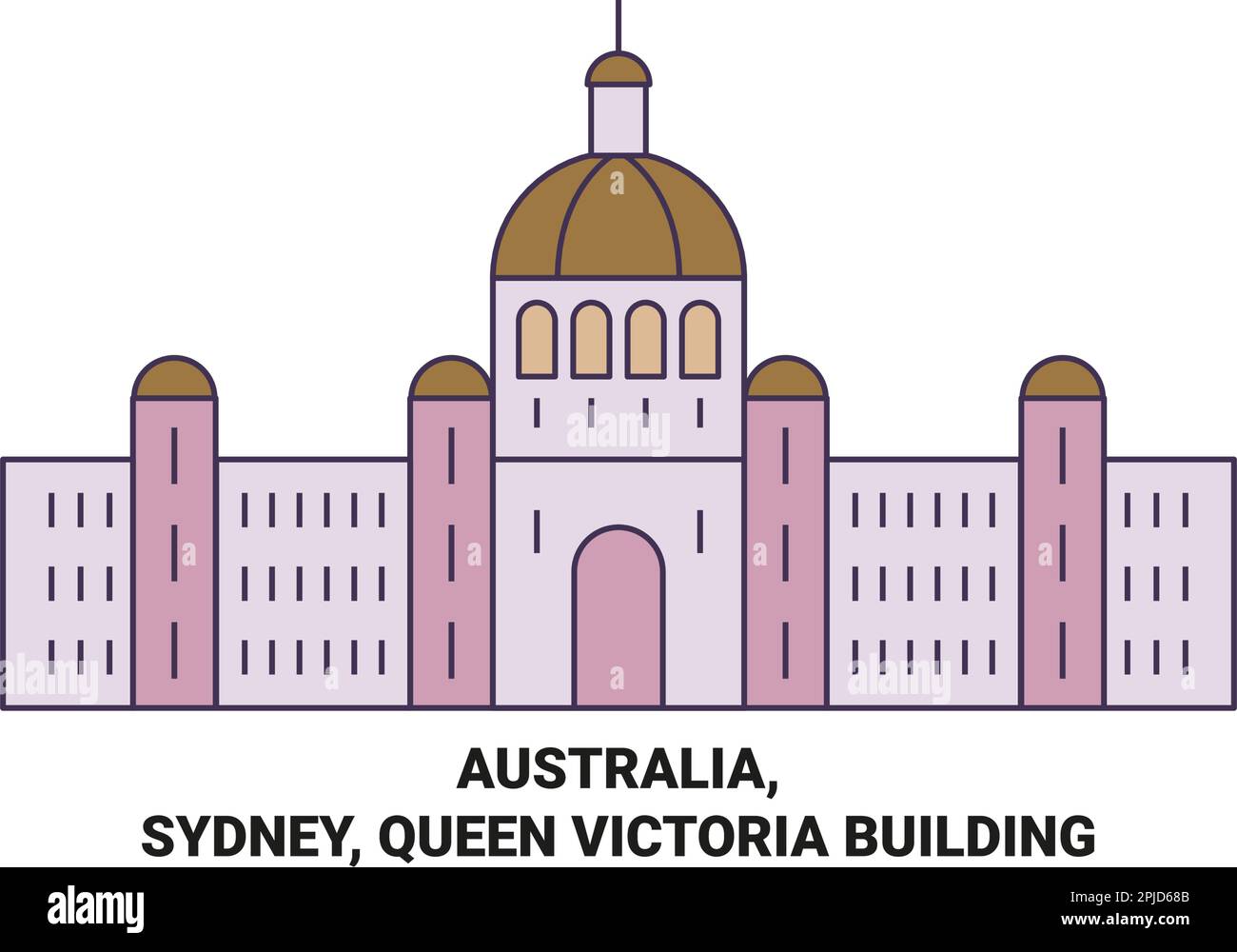 Vektorgrafik von Australien, Sydney, Queen Victoria Building Stock Vektor