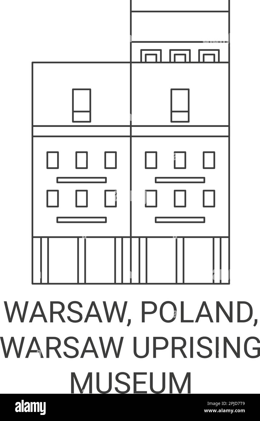 Polen, Warschau, Warschauer Aufstand Museum reisen als Vektorbild Stock Vektor