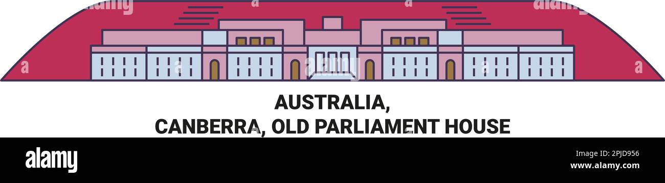 Australien, Canberra, Altes Parlamentsgebäude Stock Vektor