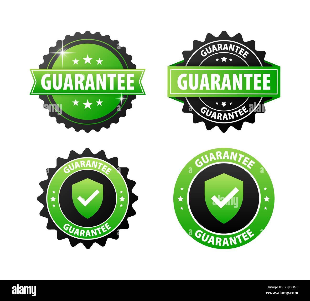Garantieschild. Qualitätssicherung, Zuverlässigkeit und Vertrauen bei jedem Kauf Stock Vektor