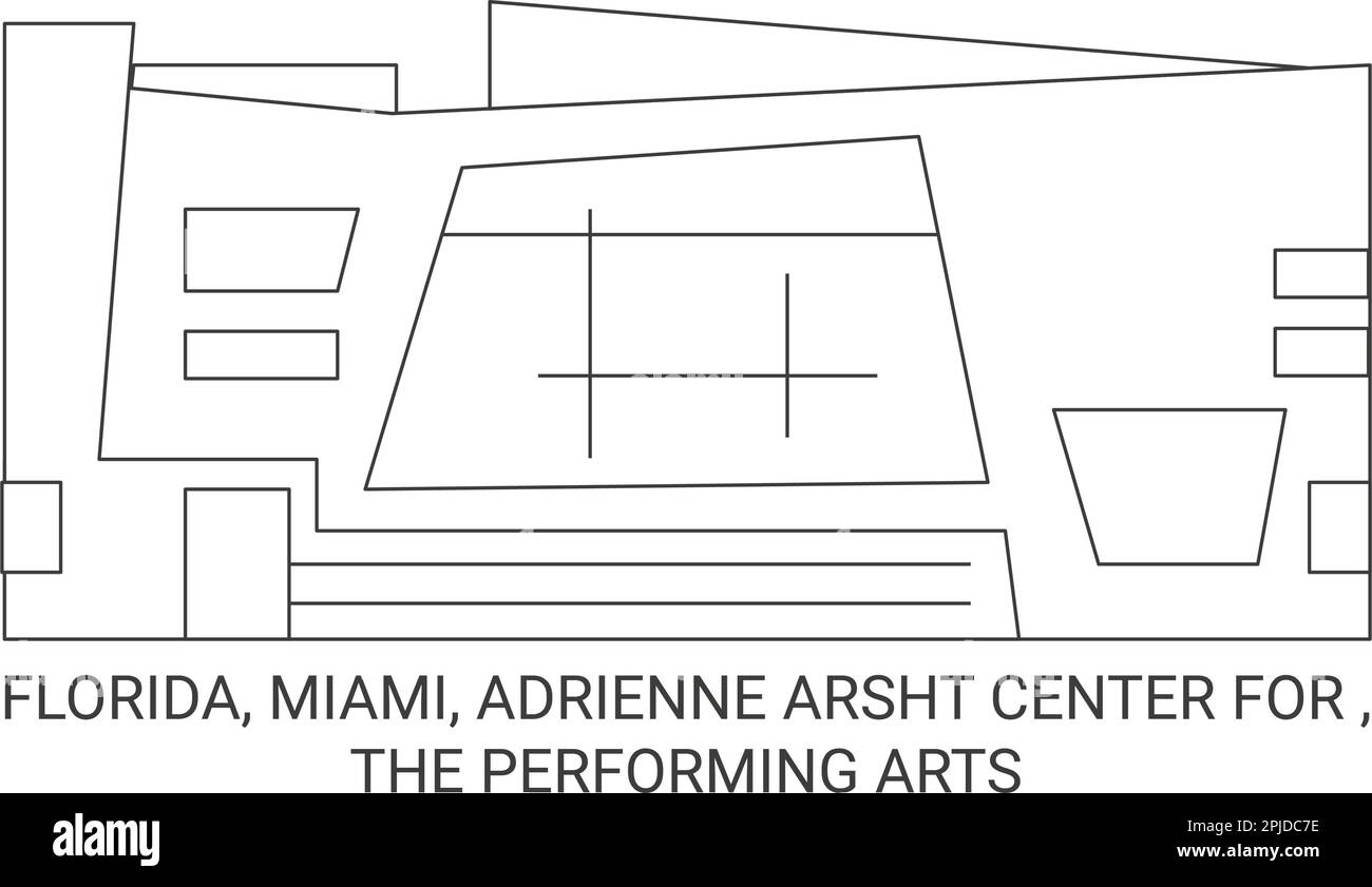 USA, Florida, Miami, Adrienne Arsht Center for , die Vektordarstellung der Performing Arts Stock Vektor