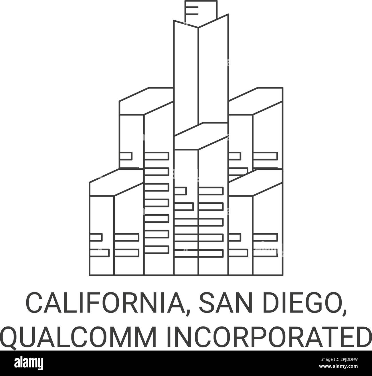 USA, Kalifornien, San Diego, Qualcomm Incorporated Stock Vektor