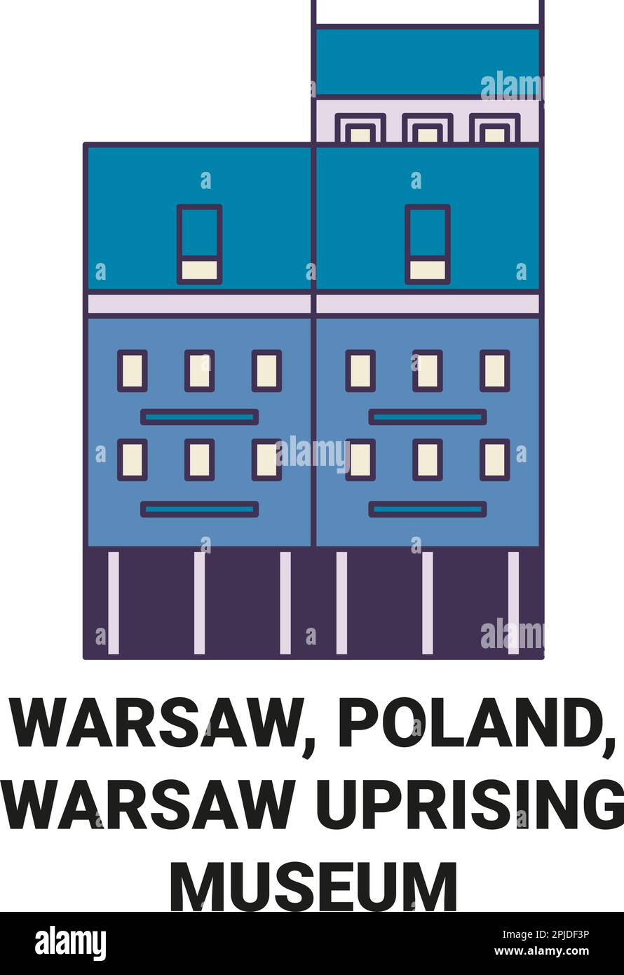 Polen, Warschau, Warschauer Aufstand Museum reisen als Vektorbild Stock Vektor