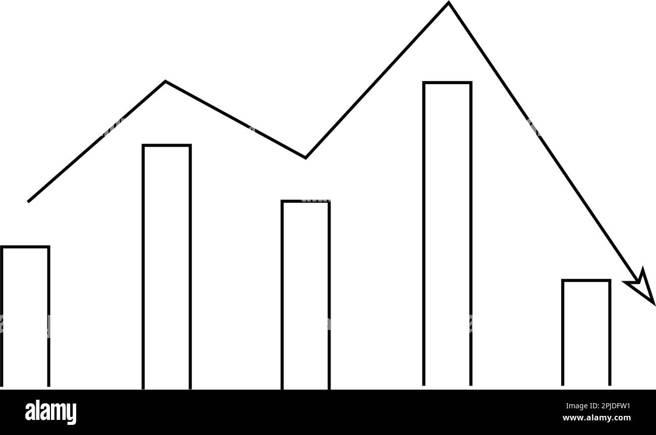 Symboldesign für Marktvolatilität Stock Vektor