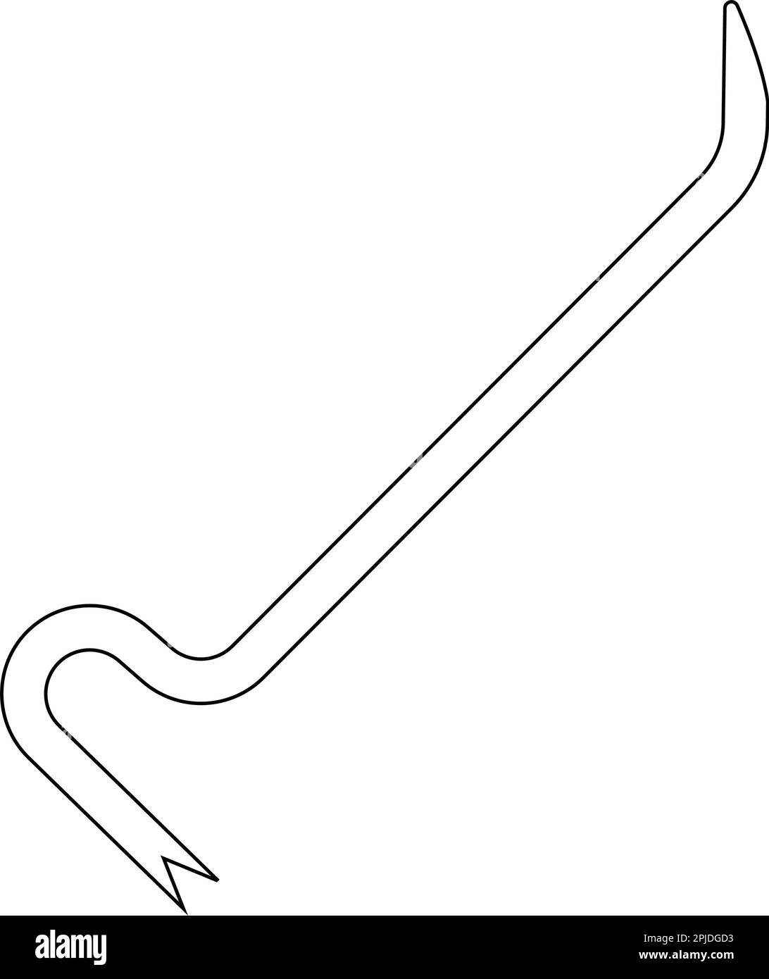 Brecheisen-Symbol. Brecheisen-Symbol-Design aus der Construction Kollektion. Darstellung eines einfachen Elementvektors auf weißem Hintergrund. Stock Vektor