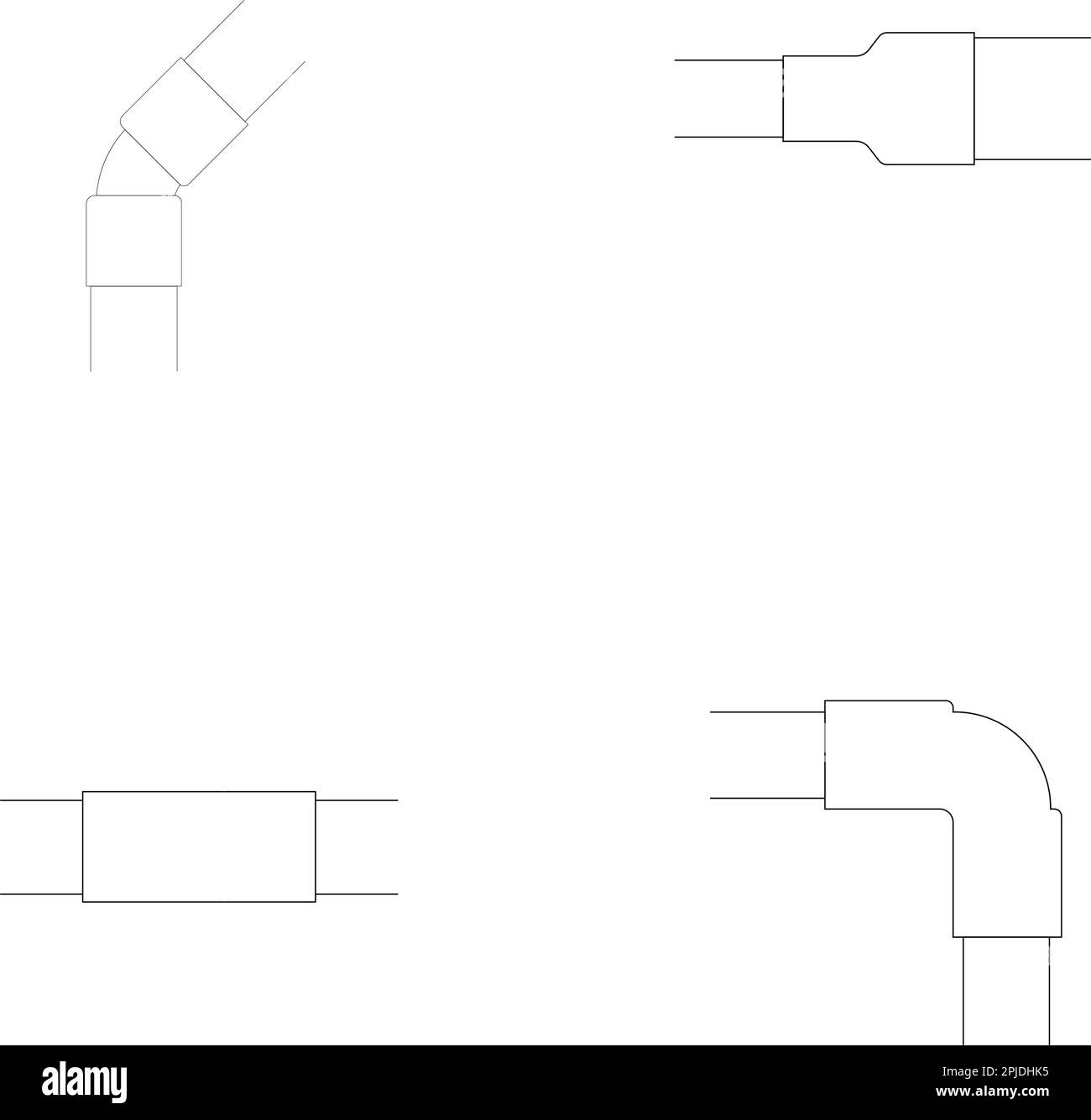 Symboldesign für Rohrverbindungen Stock Vektor