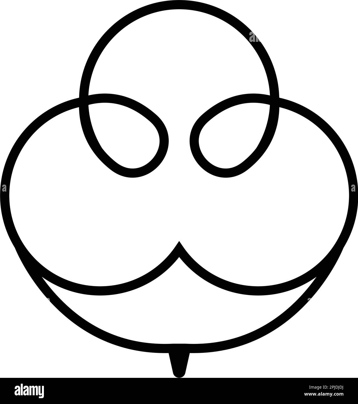 Einfache Vektorvorlage für Baumwolllogo Stock Vektor