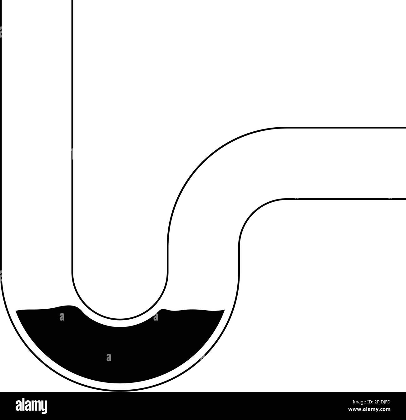 Logo für verstopfte Rohre Vektordesign Stock Vektor