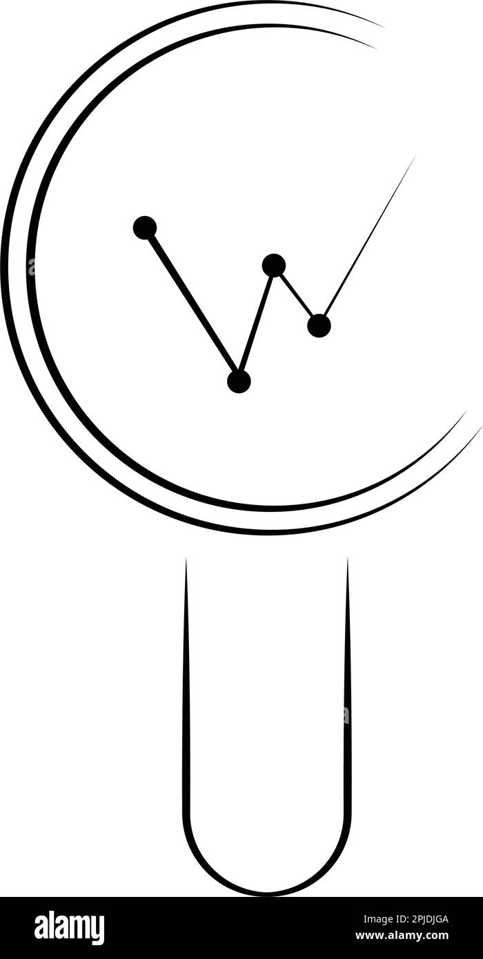 Analysesymbol, Vektordarstellung Logo-Design Stock Vektor