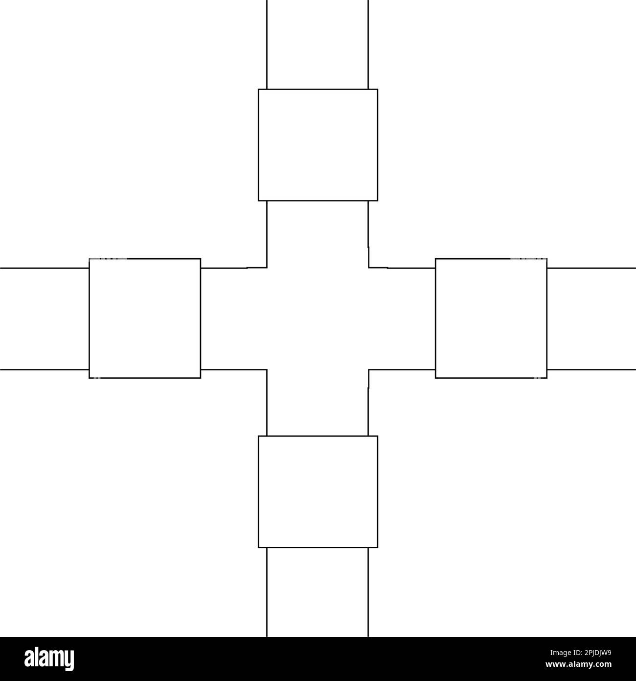 Symboldesign für Rohrverbindungen Stock Vektor
