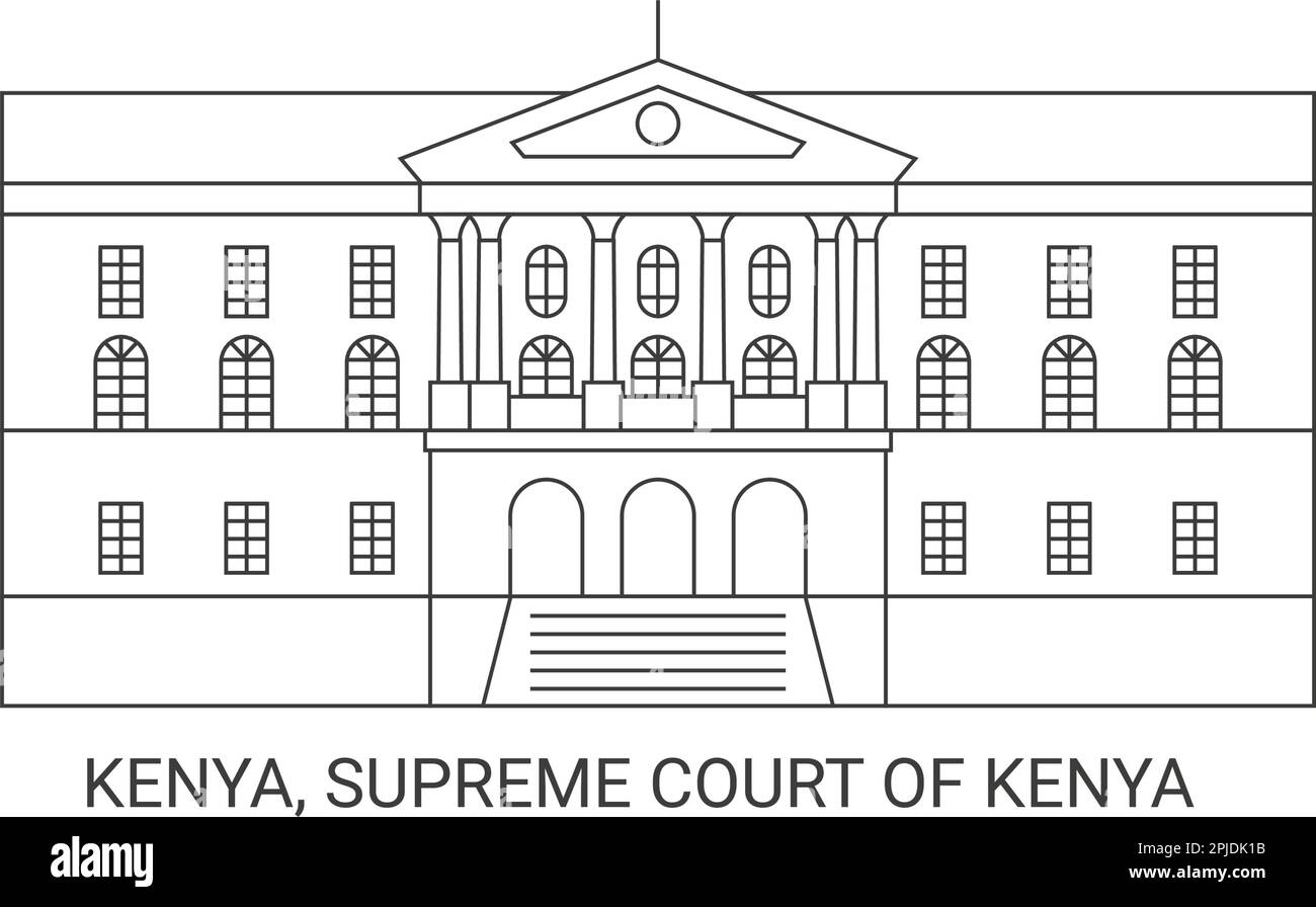 Kenia, Oberster Gerichtshof von Kenia, Reise-Wahrzeichen-Vektordarstellung Stock Vektor