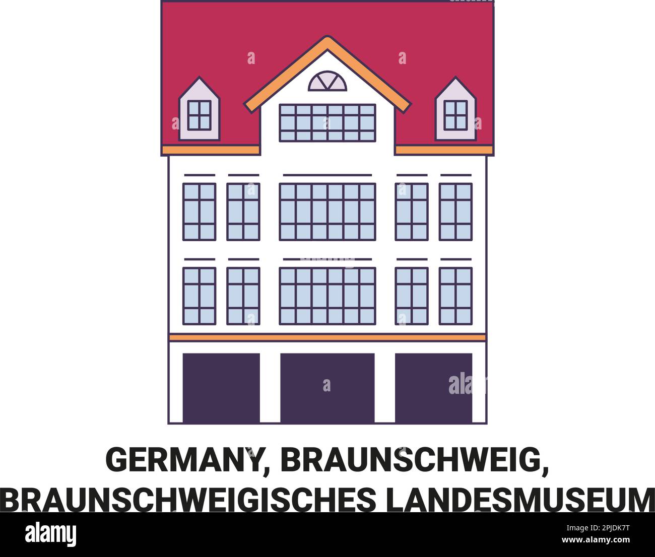 Deutschland, Braunschweig, Braunschweigisches Landesmuseum Stock Vektor
