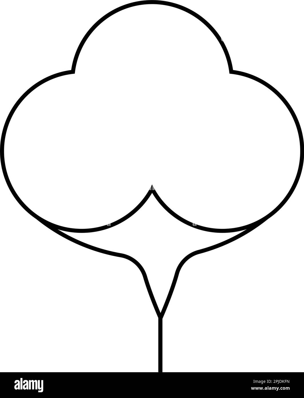 Einfache Vektorvorlage für Baumwolllogo Stock Vektor