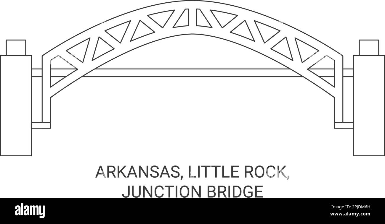 Vektordarstellung der USA, Arkansas, Little Rock, Junction Bridge Stock Vektor