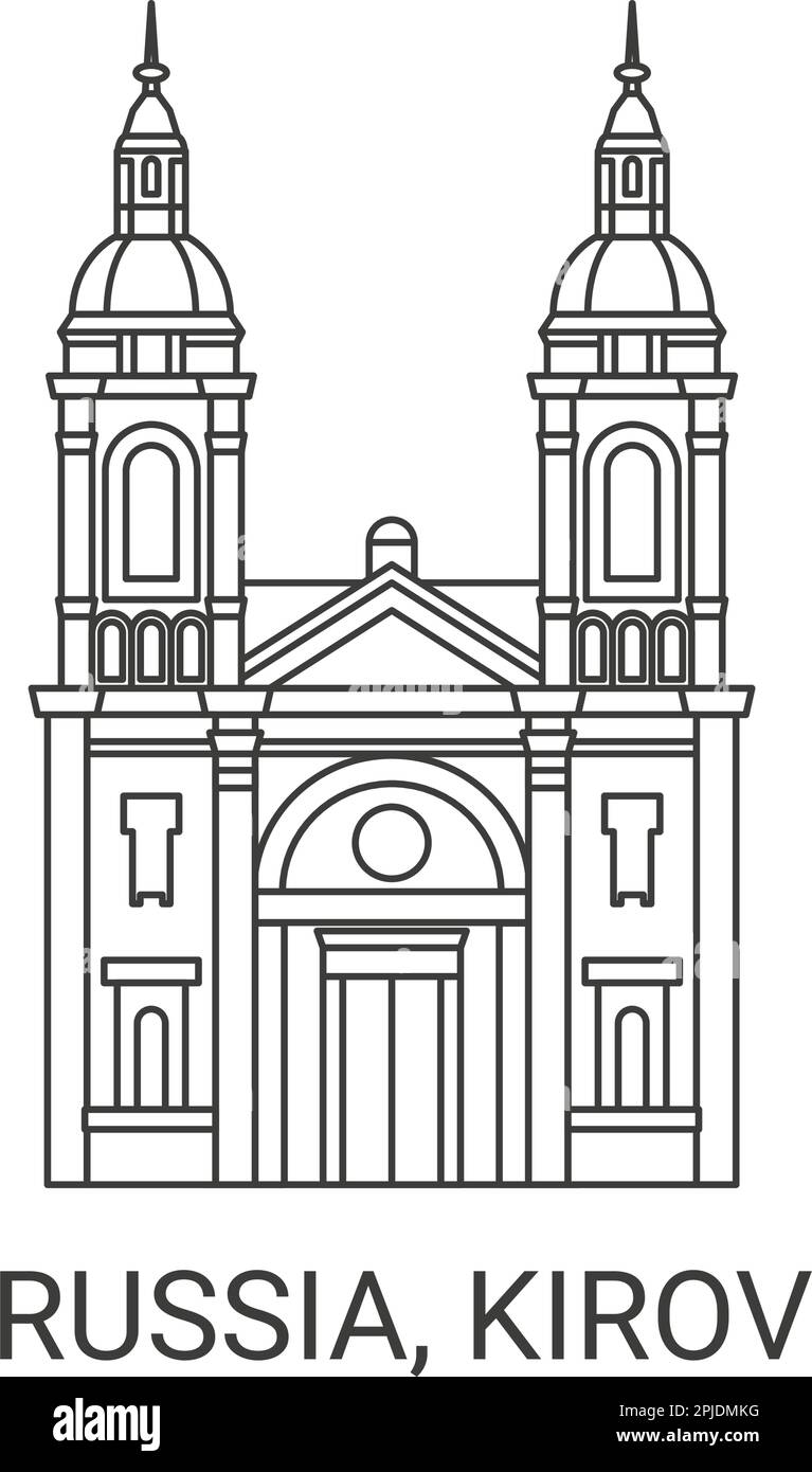 Russland, Kirov, Reise-Wahrzeichen-Vektordarstellung Stock Vektor