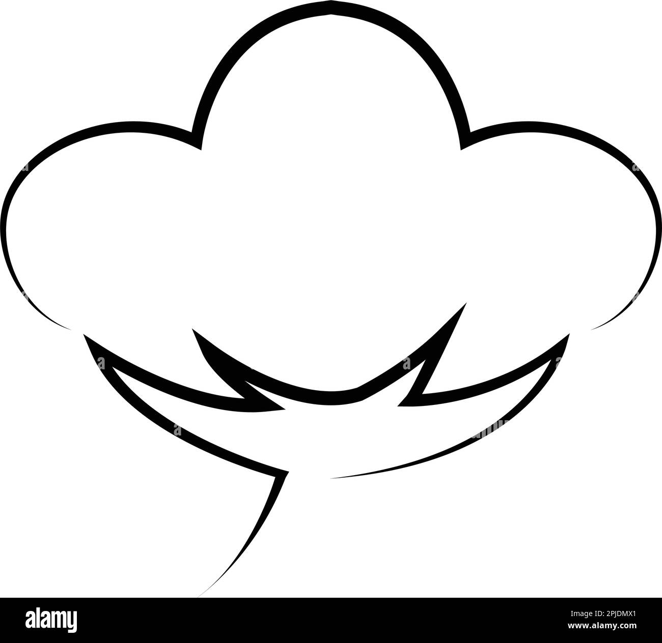 Einfache Vektorvorlage für Baumwolllogo Stock Vektor