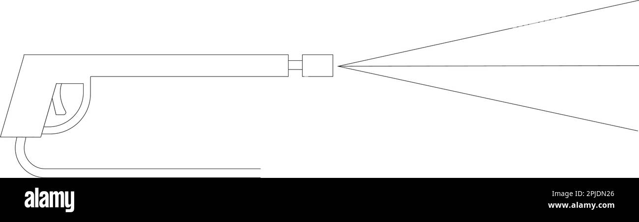 Logo-Vorlage für Druckwaschpistole. Reinigungsvektordesign. Illustration der Werkzeuge Stock Vektor