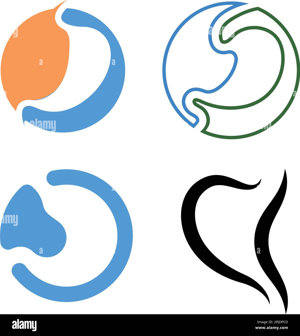 Bauch Logo Vektor Illustration Design Stock Vektor