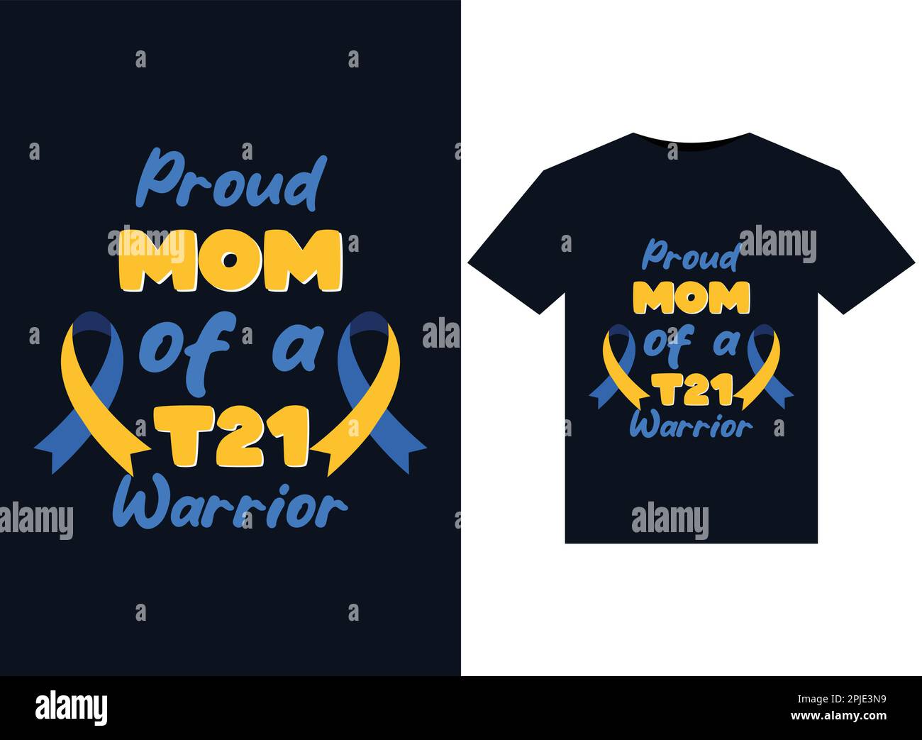 Stolze mutter eines kriegers aus dem jahr T21 für bedruckbare T-Shirts Stock Vektor