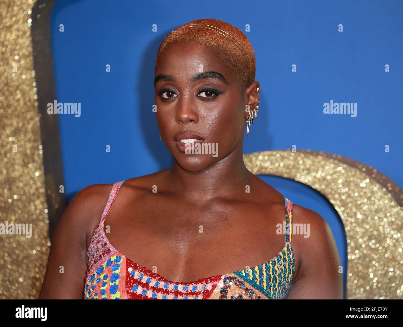 London, Großbritannien. 05. Okt. 2022. Lashana Lynch besucht die Weltpremiere von Roald Dahls „Matilda the Musical“ in der Royal Festival Hall in London. Kredit: SOPA Images Limited/Alamy Live News Stockfoto