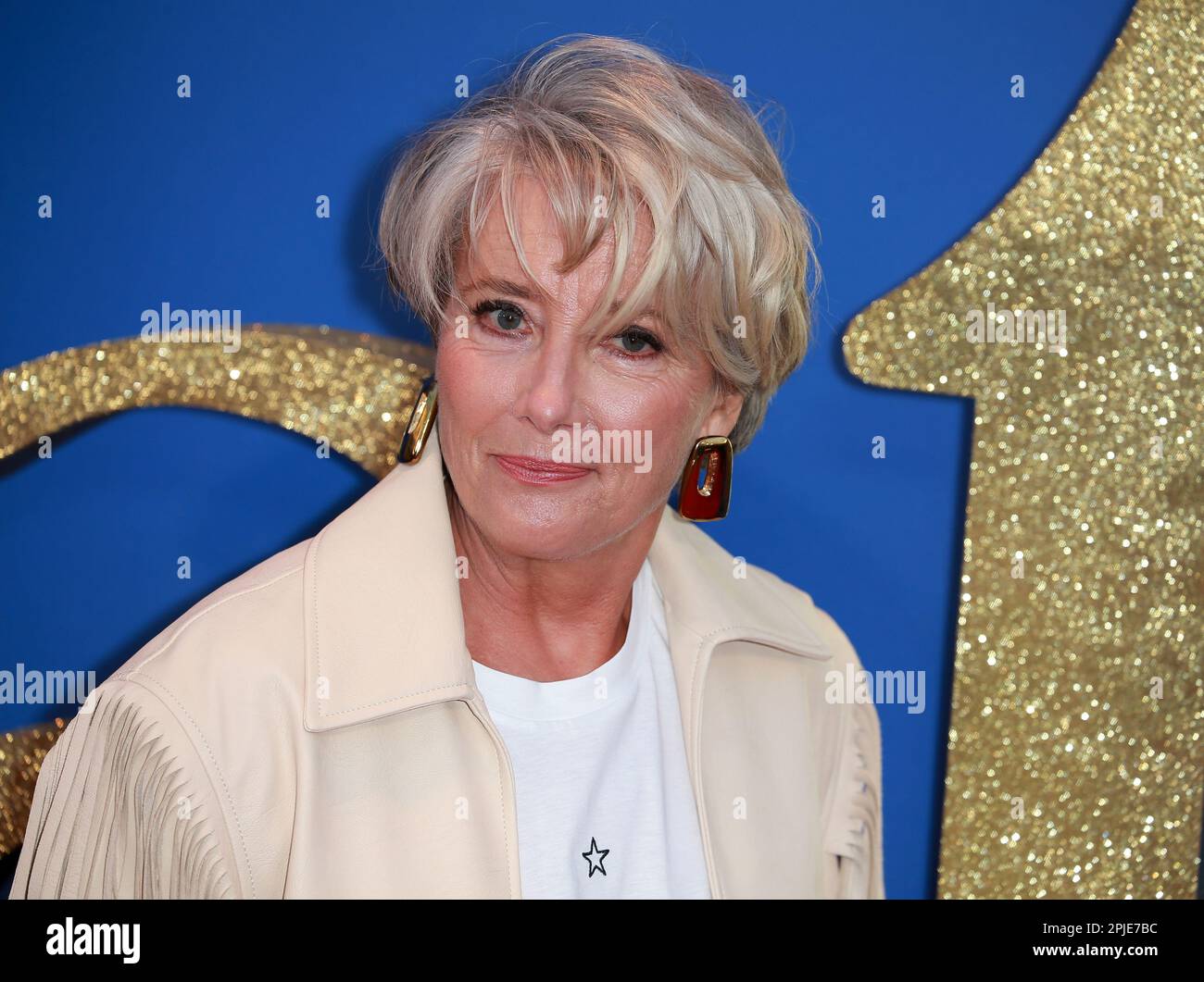 London, Großbritannien. 05. Okt. 2022. Emma Thompson besucht die Weltpremiere von Roald Dahls „Matilda the Musical“ in der Royal Festival Hall in London. (Foto: Fred Duval/SOPA Images/Sipa USA) Guthaben: SIPA USA/Alamy Live News Stockfoto